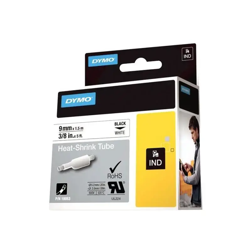 Dymo Heißschrumpfschlauch (18053) Black White (S0718280)
