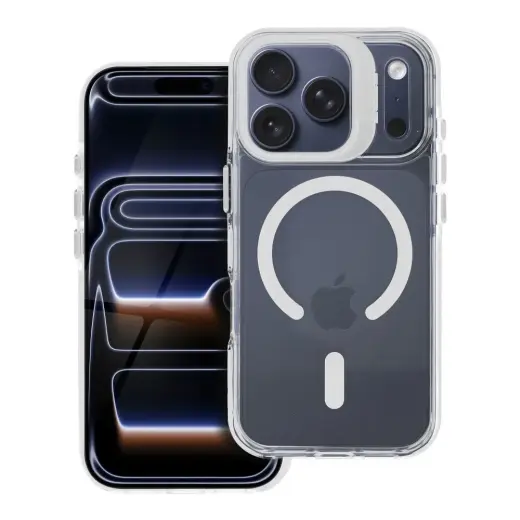 Lens Mag maciņš ar MagSafe atbalstu telefonam iPhone 17 Pro | iPhone 18 Pro balts (ar kameras aizsargu)