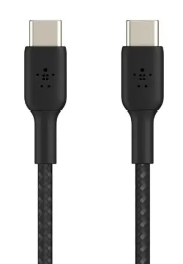 Cable Braided USB-C USB-C 1m Black
