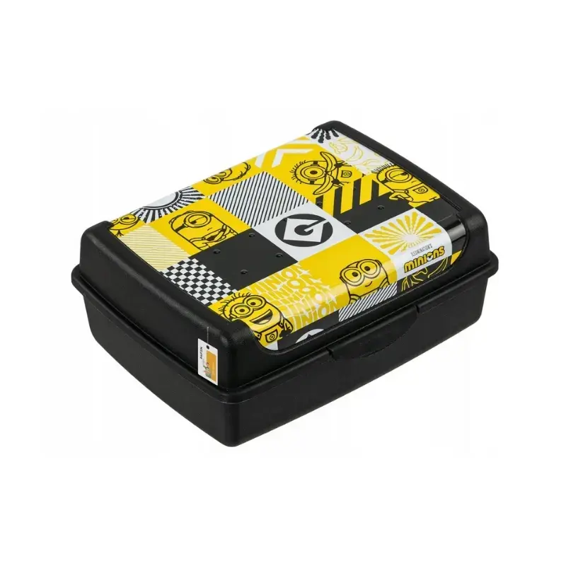 Pārtikas uzglabāšanas trauks deco-click-box midi 1L Carla "Minions Mosaic" 17x13x7cm melns