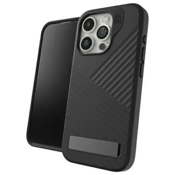 ZAGG Denali Snap maciņš ar statīvu telefonam iPhone 15 Pro melns