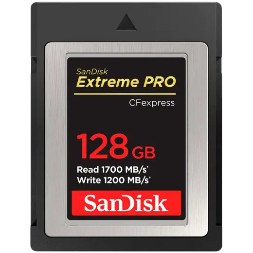 SANDISK Extreme PRO CFexpress Card Type B, 128GB, 1700MB/s Read, 1200MB/s Write