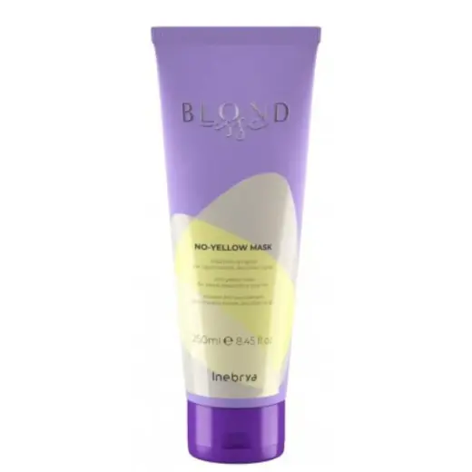Inebrya| Blondesse - No Yellow Anti-yellow Toning, Moisturizing, Illuminating Mask, For Blonde, Bleached Or Gray Hair - 250 Ml.