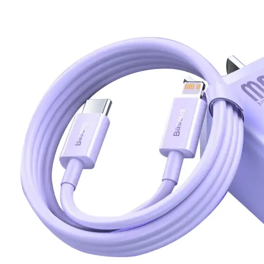 USB-C fast charging | data transfer cable - Lightning PD 20W 1m Baseus Superior Series - purple