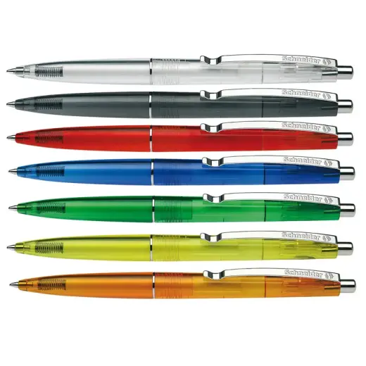 Lodīšu pildspalva SCHNEIDER ICY COLOURS K20, asorti caurspīdīgs korpuss, zila