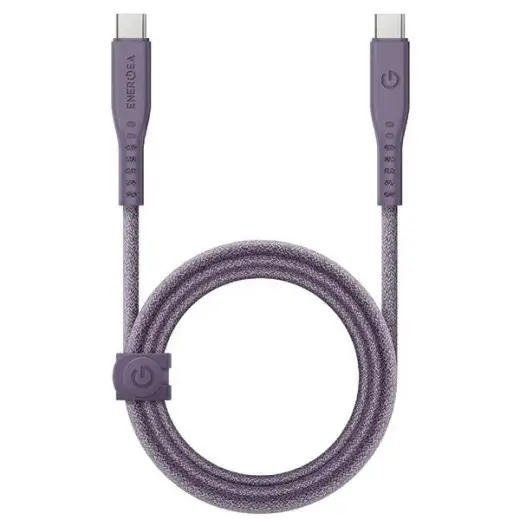 ENERGEA Flow провод для передачи данных и зарядки | USB-C на USB-C | 240W | 1.5m | фиолетовый