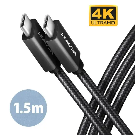 Axagon BUCM32-CM15AB duomenų perdavimo ir įkrovimo laidas | USB-C į USB-C | 1.5m