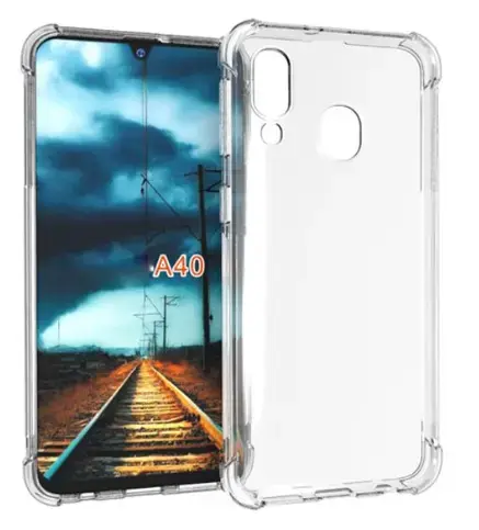 Fusion Anti Shock 0.5 mm Silicone Case For Samsung A405 Galaxy A40 Transparent