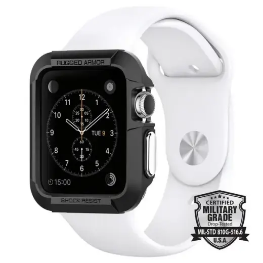 Spigen Rugged Armor Apple Watch 1/2/3/4/5/6/7/SE 42/45 mm /black SGP11496