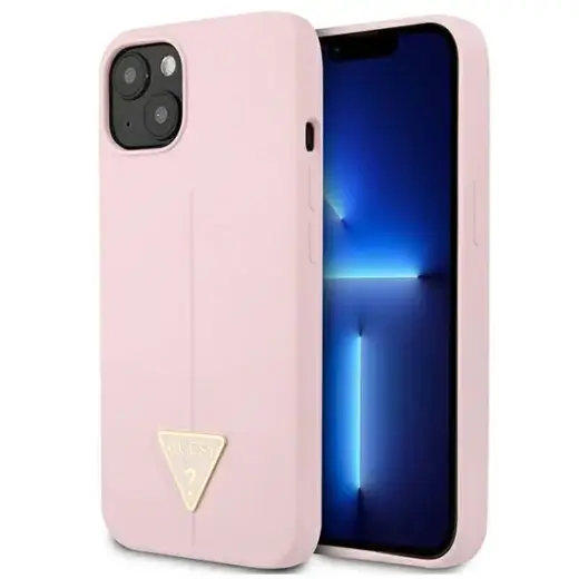 Guess GUHCP13SSLTGU iPhone 13 mini 5,4" lilla kõvakest Silicone Triangle