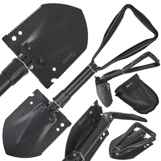 5-in-1 Taktikaline kokkupandav labidas BLACK SURVIVAL SERIES