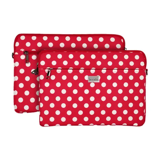 Wonder Sleeve Laptop 15-16 inches red polka-dot