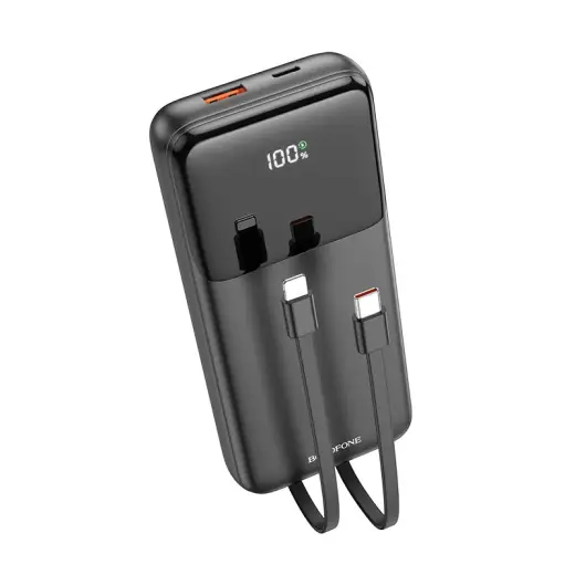 Borofone Power Bank 20000mAh BJ22A - USB - PD QC 3.0 22,5W with Type C and Lightning cables black