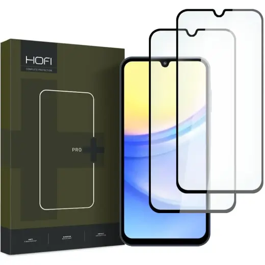 HOFI GLASS PRO+ karastatud klaas, sobib telefonile Samsung Galaxy A15 4G | Samsung Galaxy A15 5G | Samsung Galaxy A25 5G, must