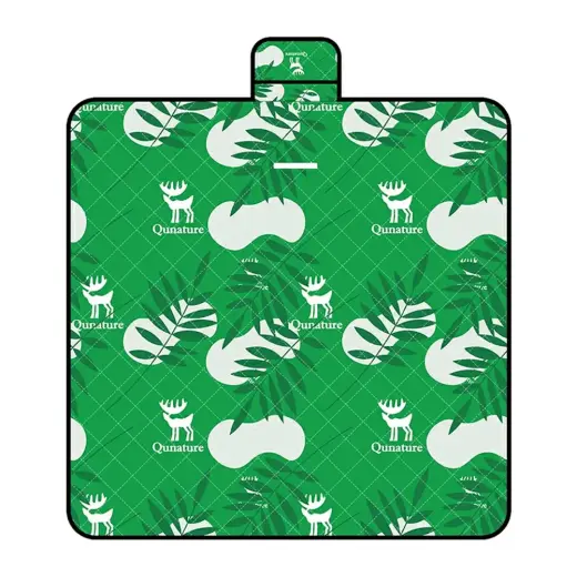 Qunature picnic mat waterproof camping blanket 2 x 2 m - green