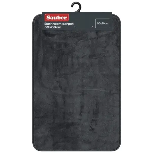 Dark grey bathroom mat 50x80 cm
