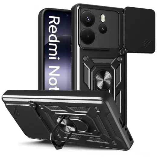 Tech-Protect Camshield Pro phone case for Xiaomi Redmi Note 14 4G black (with camera lens protection)