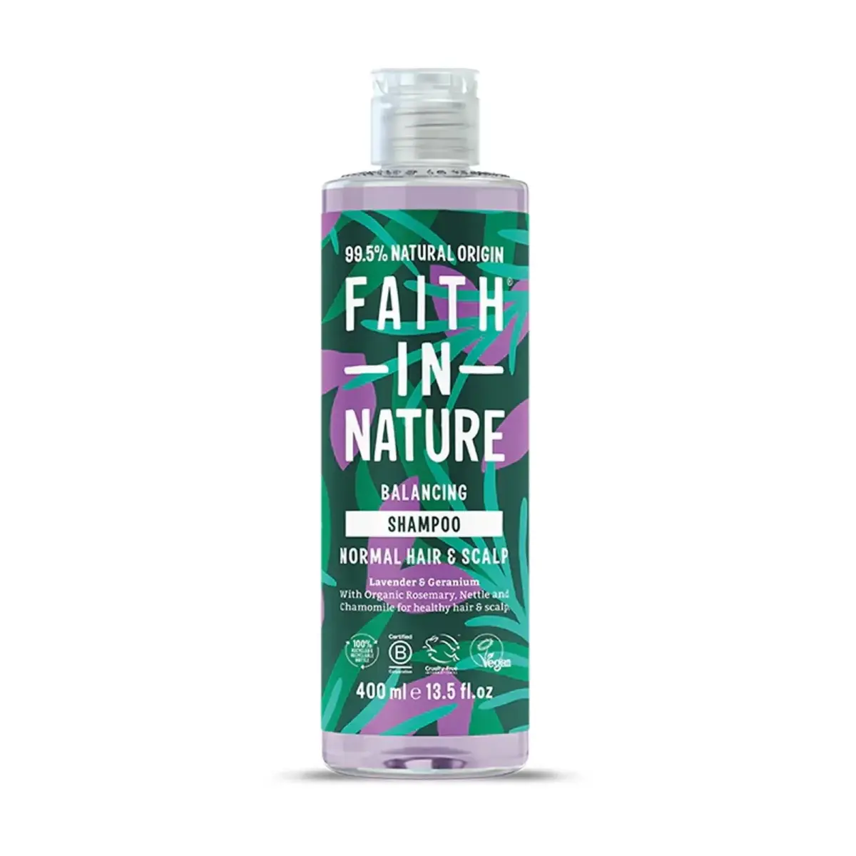 Faith In Nature, Lavender & Geranium, Hair Shampoo, Balancing & Cleansing, 400 ml