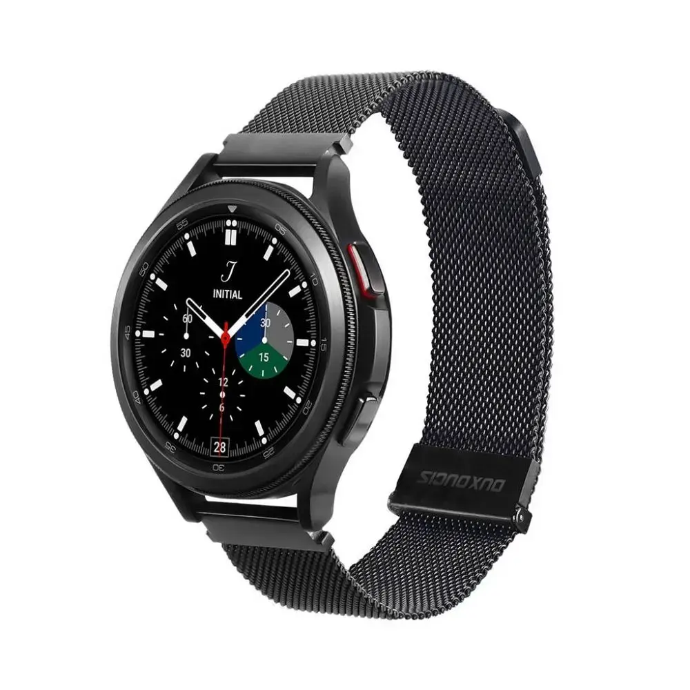 Dux Ducis Milanese universāla viedpulksteņa siksniņa priekš (22 mm) | nerūsējošs tērauds | melna