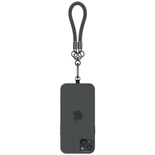 USAMS Uniwersalna smycz do telefonu 30cm czarny|black ZB283GS01 (US-ZB283)