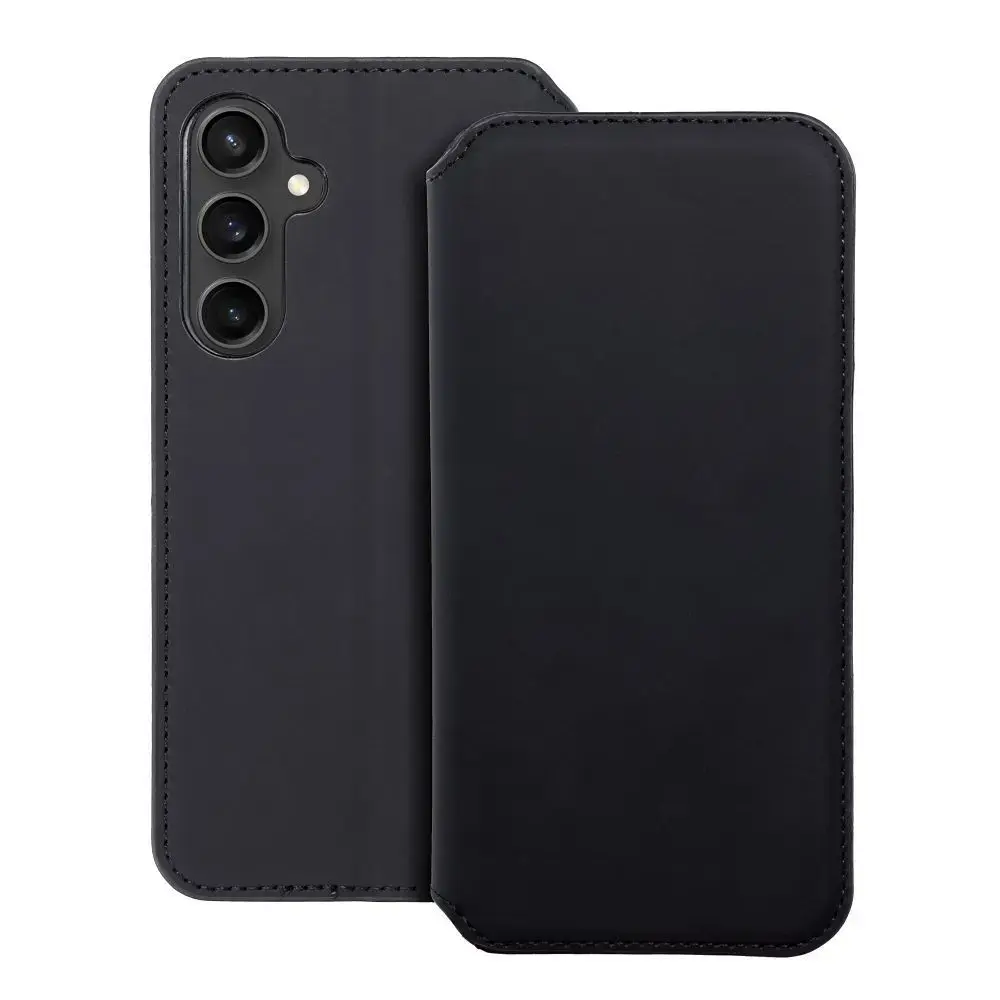 DUAL POCKET grāmatveida maciņš telefonam Samsung Galaxy S23 FE (S711) melns