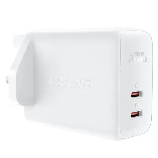 Acefast A32 travel charger | 50W | GaN, PD, PPS, QC3.0 | USB-C | universal adapter UK
