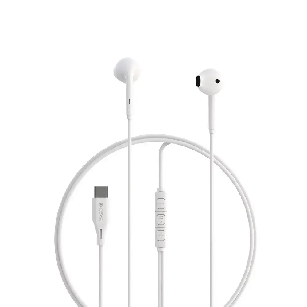 Devia wired earphones Kintone A3 Digital USB-C white