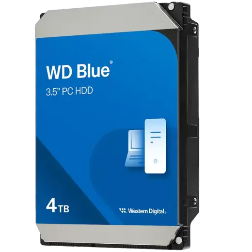 HDD Desktop WD Blue (3.5'', 4TB, 128MB, 5400 RPM, SATA 6 Gb/s)