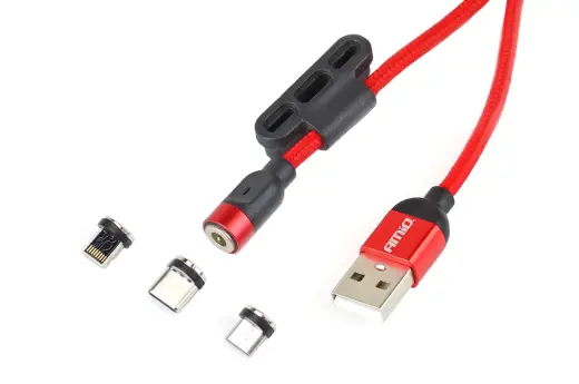 AMiO UC-08 3-in-1 провод для передачи данных и зарядки | USB-A на Lightning, USB-C, Micro USB | QC | 12W | 1m