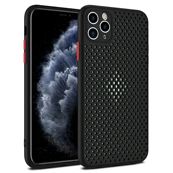 Fusion Breathe Case Silikona Aizsargapvalks Priekš Apple iPhone 11 Melns