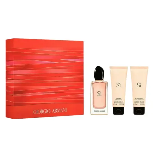 Set Giorgio Armani: Si, Eau De Parfum, For Women, 100 ml + Si, Body Lotion, Body, 75 ml + Si, Hydrating, Shower Gel, All Skin Types, 75 ml
