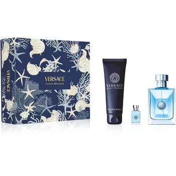Versace Pour Homme Подарочный набор EDT 100 мл, миниатюра EDT 5 мл и гель для душа 150 мл