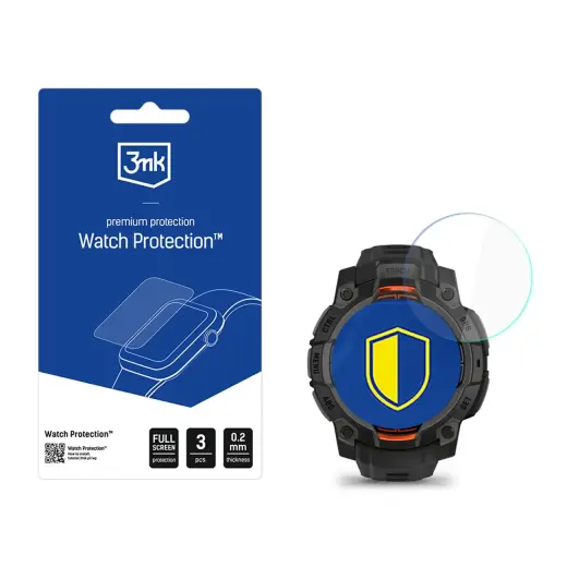 Smartwatch Screen Protector 3mk Watch Protection FlexibleGlass for Garmin Instinct 3 Tactical Edition 45mm (Solar)