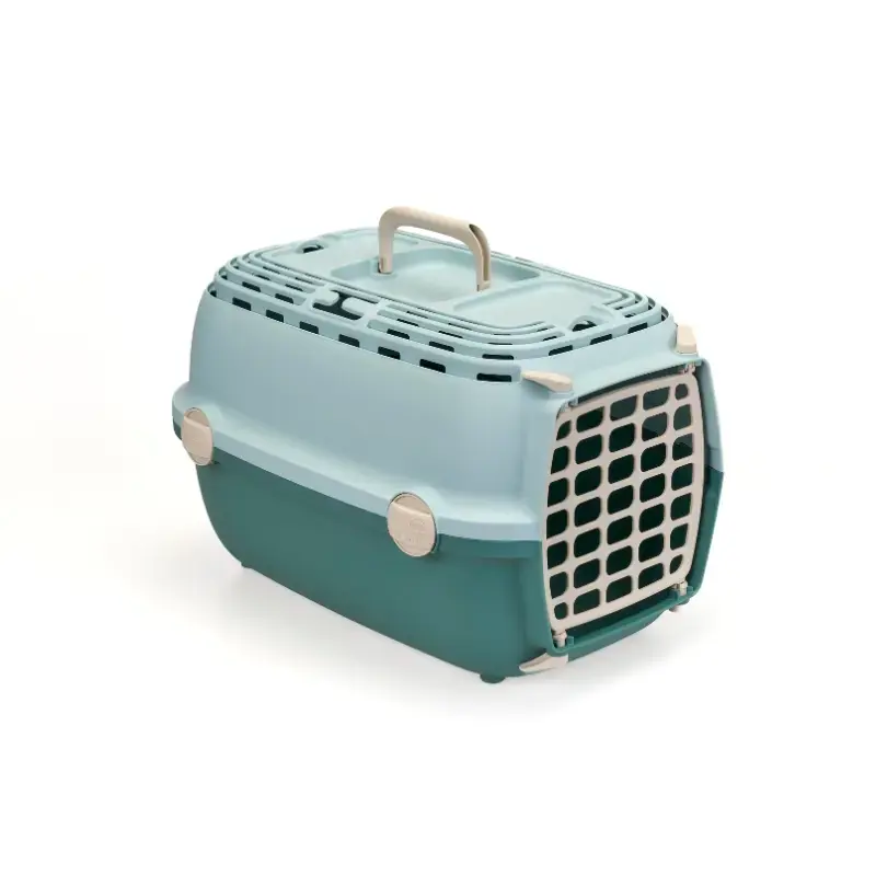 Transportēšanas būris Horizon 1 ar plastmasas durvīm 48x32x30cm gaiši zaļš/zaļš