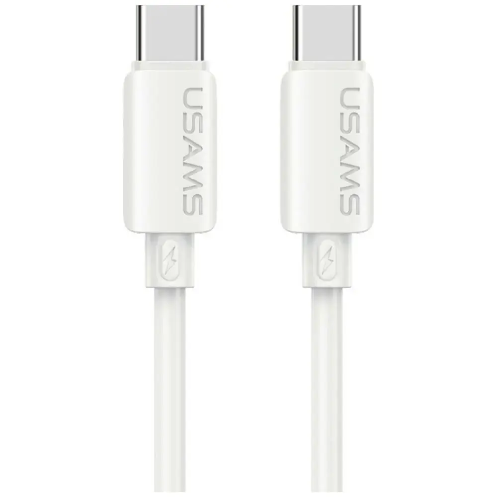 USAMS U98 datu pārraides un uzlādes vads | USB-C uz USB-C | 60W | balts