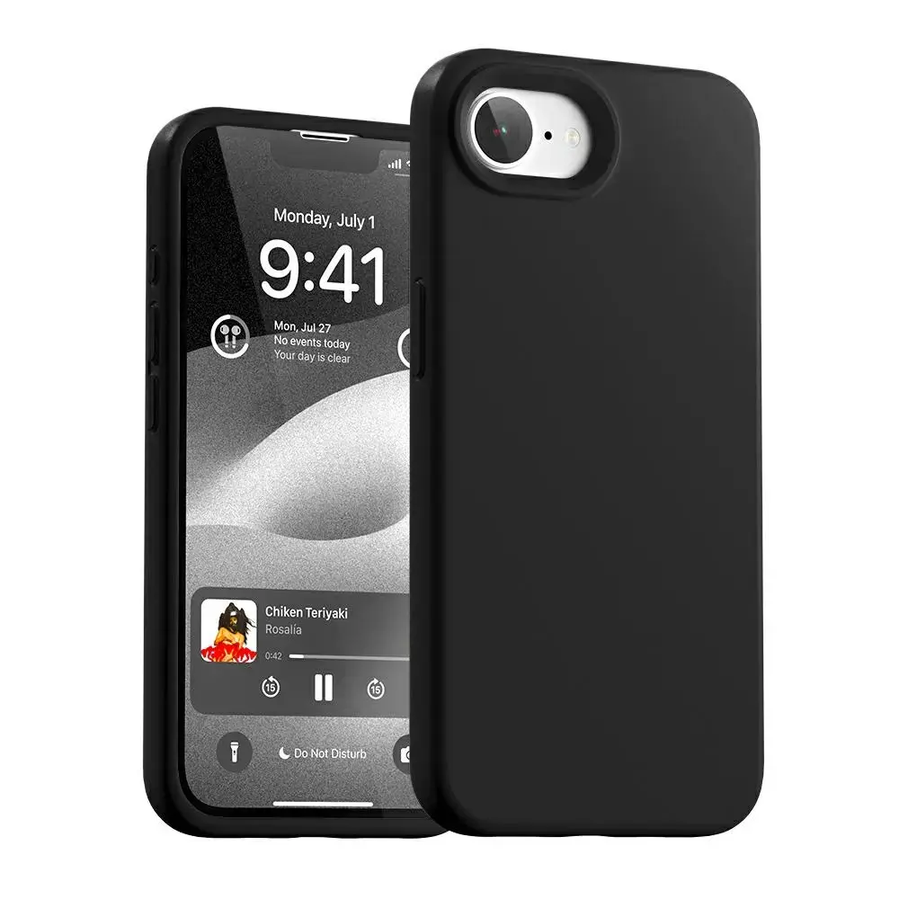 Mercury silikona telefona maciņš iPhone 16e, melns
