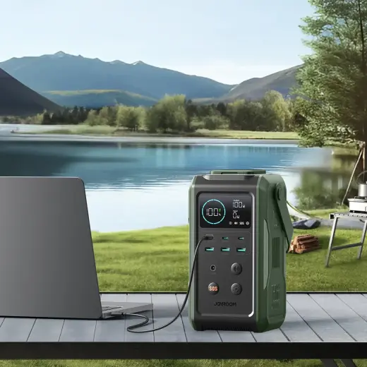 Joyroom JR-PBF10 väline akupank (powerbank) | 75 000 mAh | 100W | USB-C, USB-A | LED taskulamp | roheline