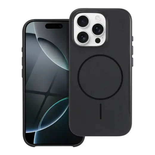 Case for iPhone 16 PRO Glossy Mag Cover compatible with MagSafe black