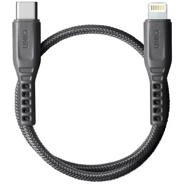 UNIQ Flex data transfer and charging cable | USB-C to Lightning | 18W | 0.3m | gray