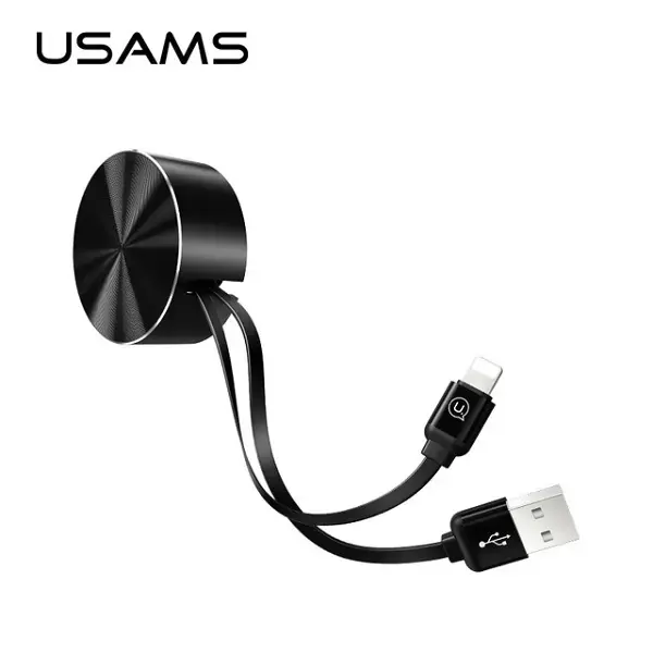USAMS U-Bin US-SJ150 datu pārraides un uzlādes vads | USB-A uz Lightning | 10W | 1m | melns