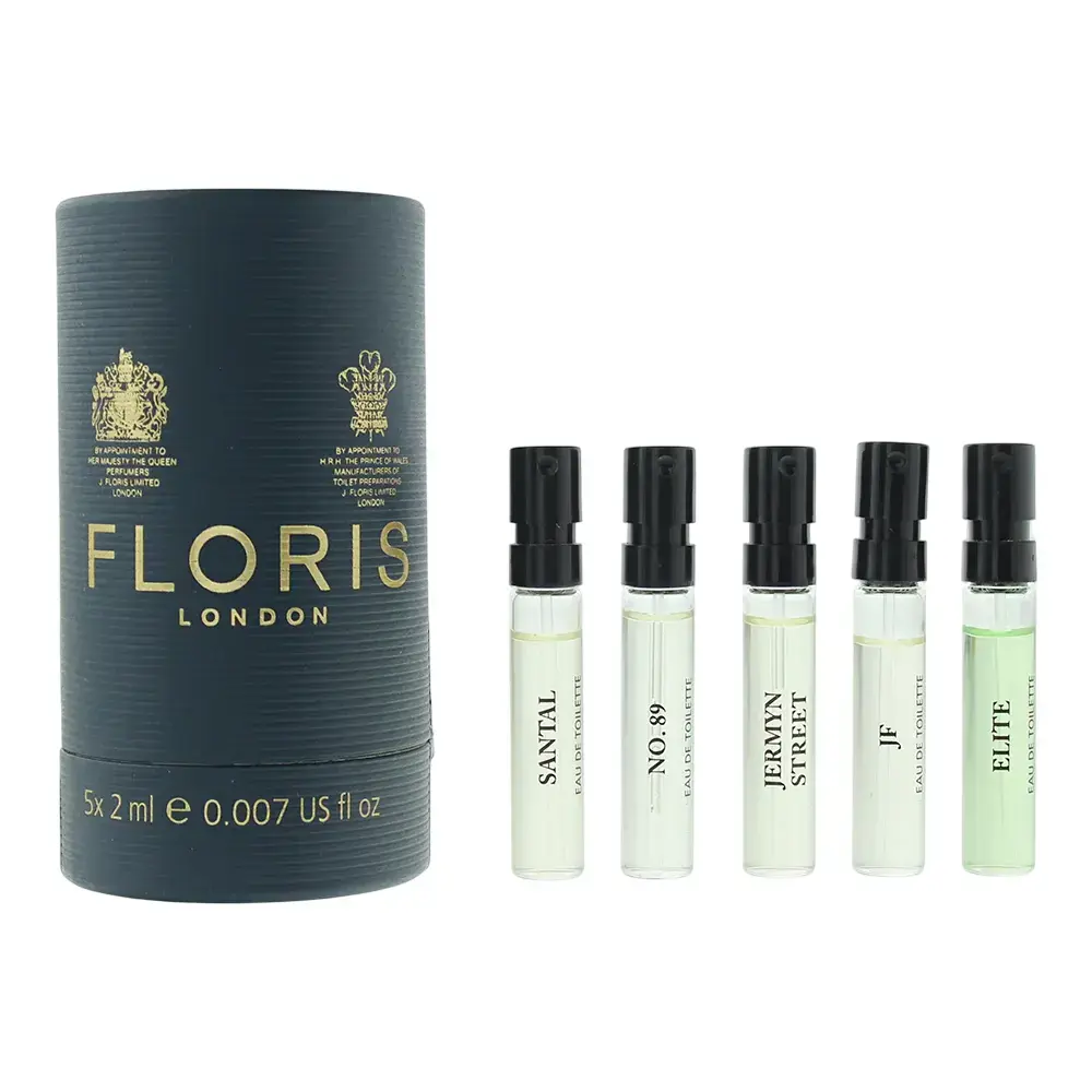 Floris Of London Discovery Collection Set: No. 89, Eau de Toilette, For Men, 2 ml Vial + Santal, Eau de Toilette, For Men, 2 ml Vial + Jermyn Street, Eau de Toilette, For Men, 2 ml Vial + JF, Eau de T
