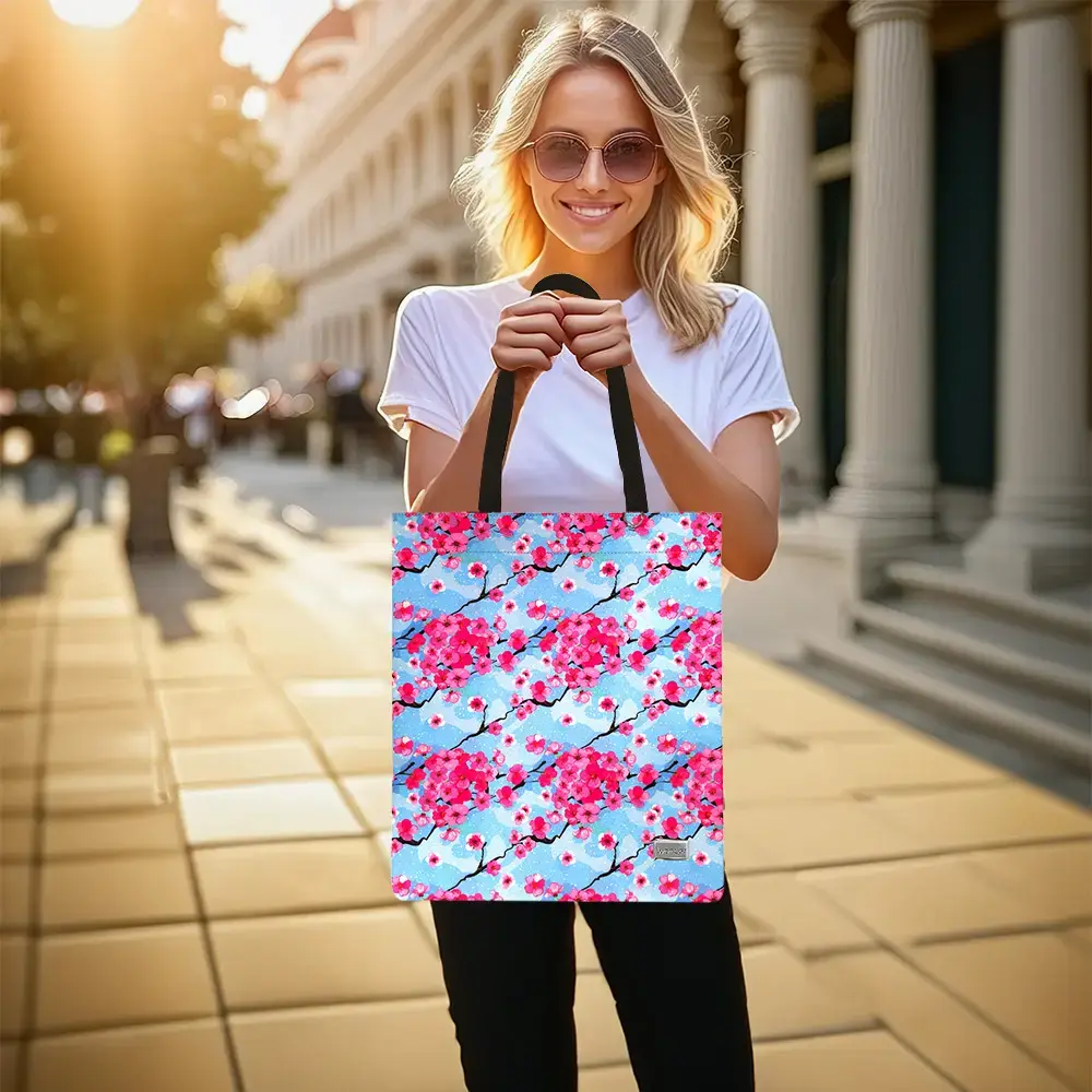 Shopping bag Wonder pattern 1 blue
