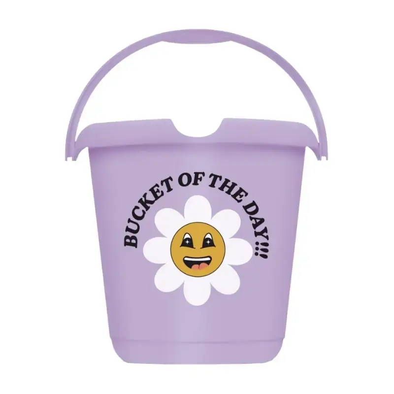 Spainis deko 10L Ilvie "Happy Flower" Ø30x28cm violets