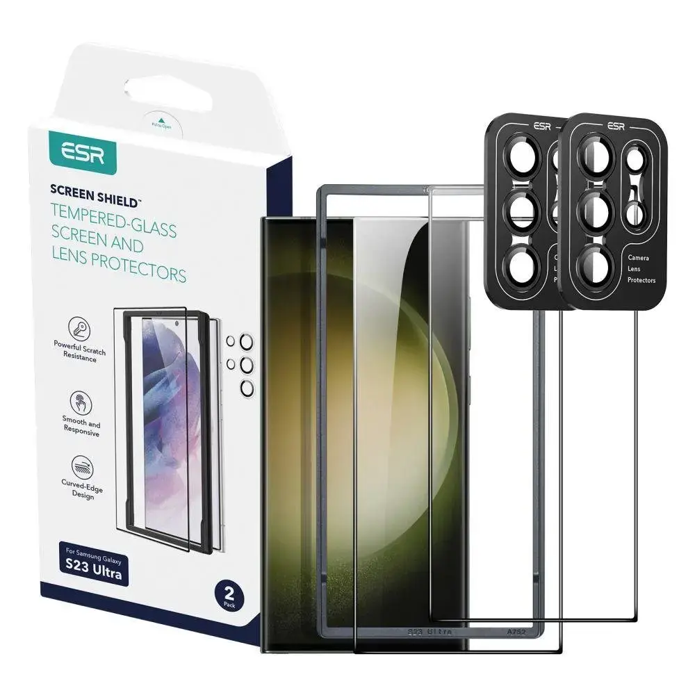 TEMPERED GLASS ESR PROTECTOR SET 2-PACK GALAXY S23 ULTRA CLEAR