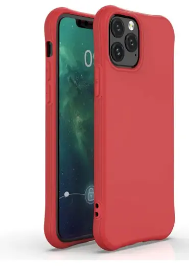 Fusion Solaster Back Case Silikona Aizsargapvalks Priekš Apple iPhone 11 Pro Sarkans