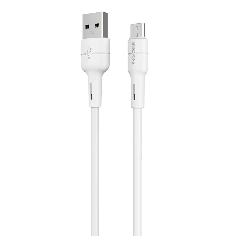 Borofone BX30 data transfer and charging cable | USB-A to Micro USB | 12W | 1m | white