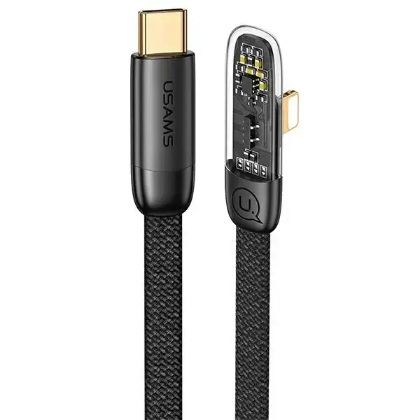 USAMS Iceflake Series SJ586USB01 data transfer and charging cable | USB-C to Lightning | 20W | 2m | black