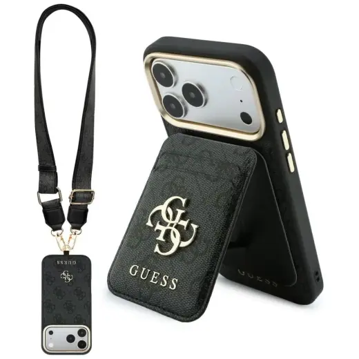 Case Guess 4G with wallet and Lanyard       Magsafe do iPhone 18 Pro / 17 Pro brown