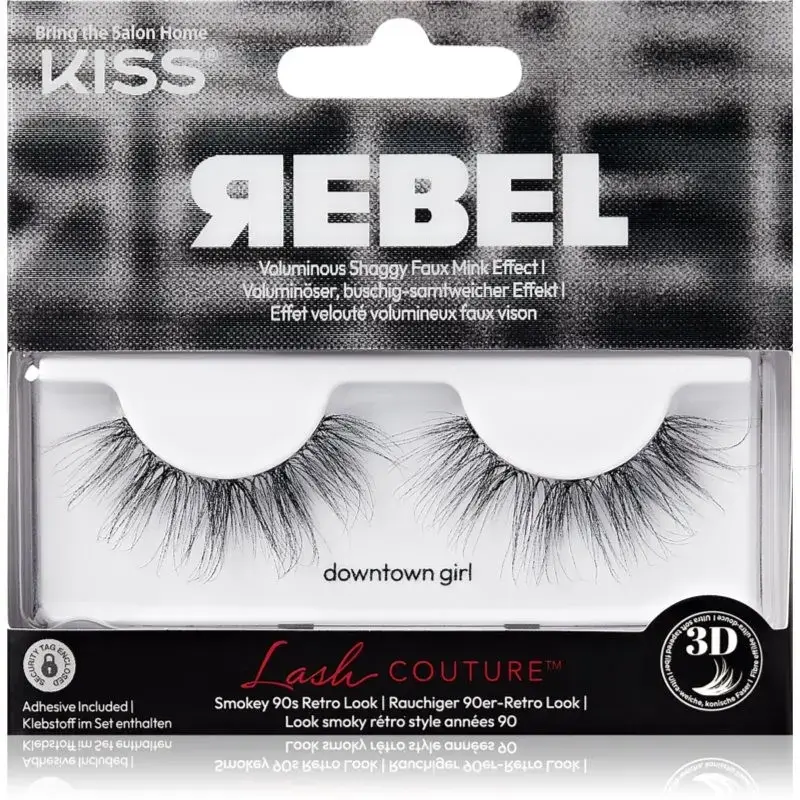KISS Rebel False Eyelashes Downtown Girl 2 Pc