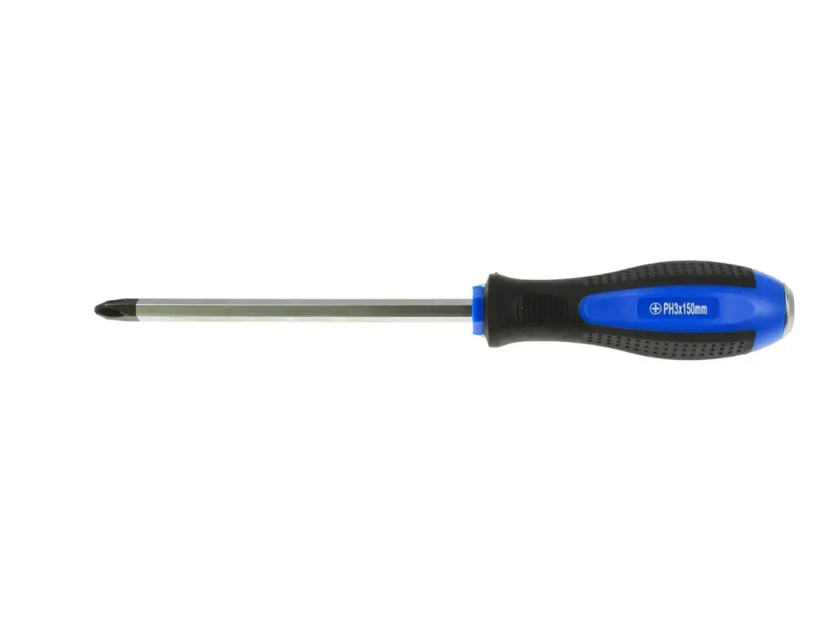 #3x150mm Phillips Head Screwdriver with Metal Strike Cap
